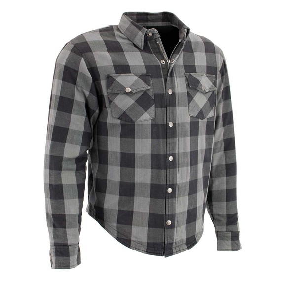 Milwaukee Performance Apparel Men's Aramid Checkered Plaid Biker Shirt size 3XL - Picture 3 of 14
